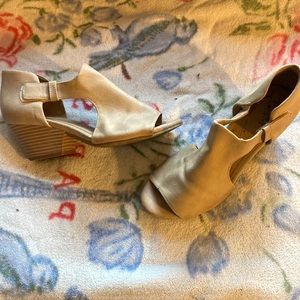 Tan color low heels